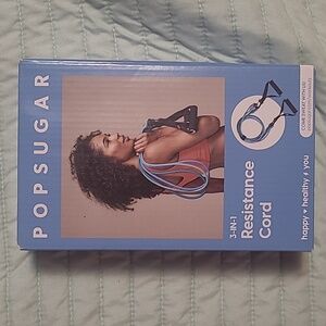 POPSUGAR 3-in-1 Resistance  Cord - Blue - New In Unopened Box